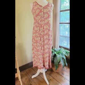 VINTAGE April Cornell Sz S Floral Pleated Dress
